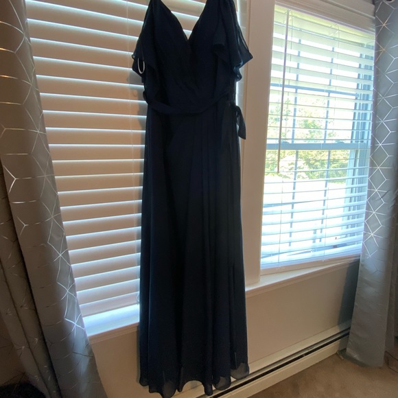 JJ’s House Navy cold shoulder long maxi dress 22W - Picture 7 of 13